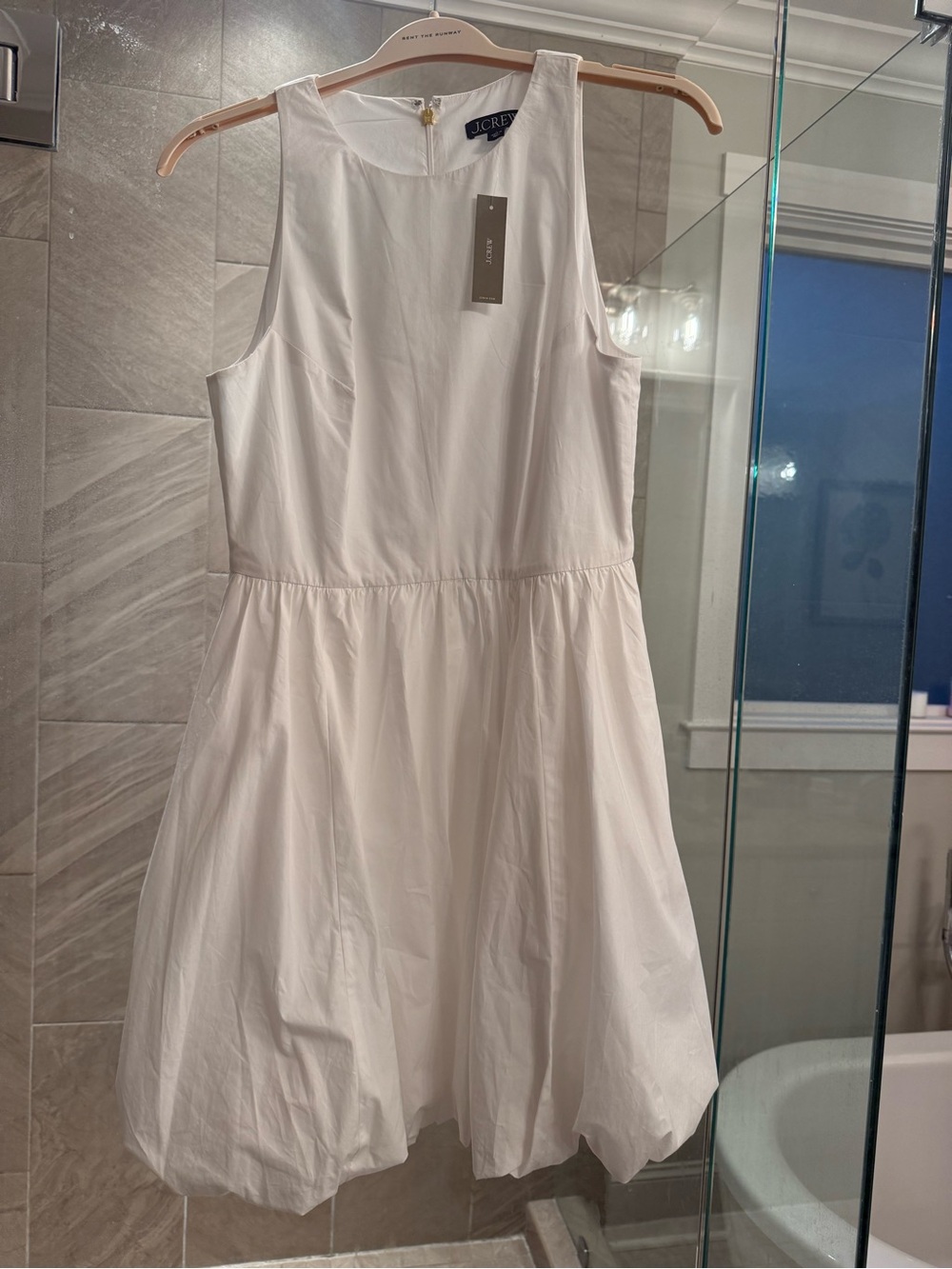 J.Crew White Bubble Hem Mini Dress | NWT | Size 6